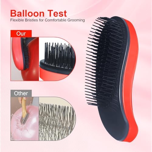 Small Dog Brush, Skin-friendly Soft Bristles (Orange) - Image 3