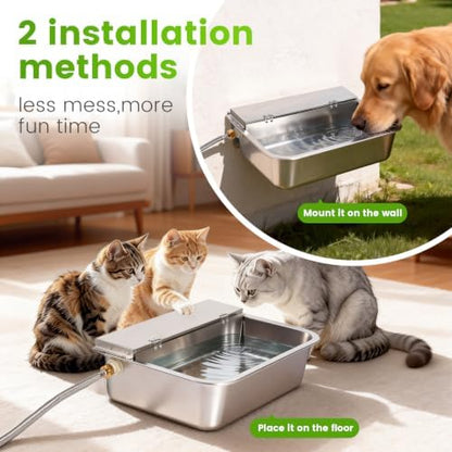 Automatic Dog Water Bowl Dispenser 3Gal Hanging Auto Filling Pet Waterer