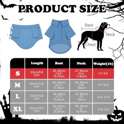 Dansydaisy 4 Pcs Halloween Dog Costume, Puppy 80s Painter Artist Outfit, S - Image 2