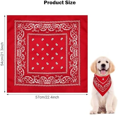 Fumwase Pet Cowboy Costume Hats with Bandana, Brown Hat + Red, Large - Image 2