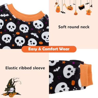 CuteBone Small Dogs Outfit Soft Puppy Onesies Pjs Halloween Dog Pajamas Pet Coat Cat Apparel Comfy Doggie Jumpsuit Bodysuit for All Seasons P349XL - Image 3