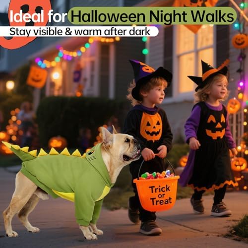 QBLEEV Dog Dinosaur Costume, Dog Halloween Costume with Hoodie - Image 5
