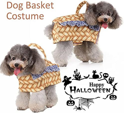 Basket Dog Costume for Small Medium Dogs - Halloween Christmas Birthday Party Pet Costume Clothes Outfit - Image 4