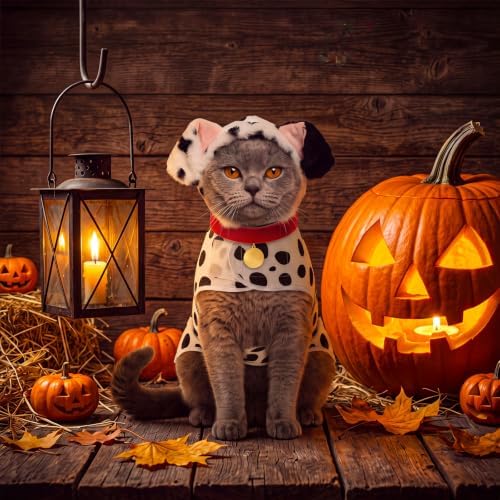 Newcotte 3 Pcs Dog Halloween Dalmatian Costume Set - Image 5