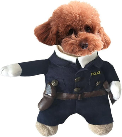 NACOCO Halloween Pet Policeman Costume - Dog and Cat Funny Clothes Outfit Apparel for Small Medium and Large Dogs(Navy Blue, S - Image 6