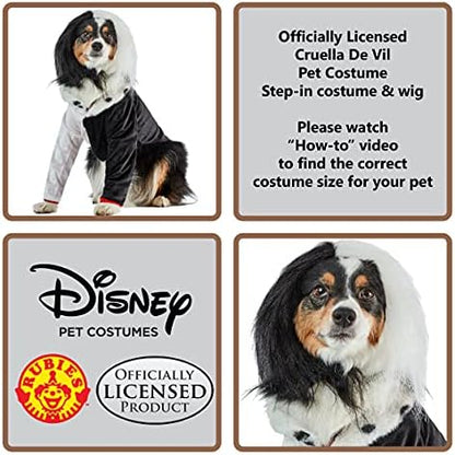 Rubies Disney Villains: Cruella Deville Pet Costume for For Dogs or Cats, Small - Image 2