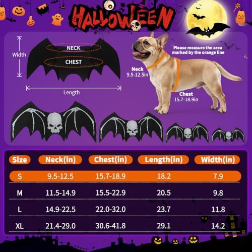 Halloween Dog bat Wing Costumes S，pet Costumes for Halloween Party - Image 3