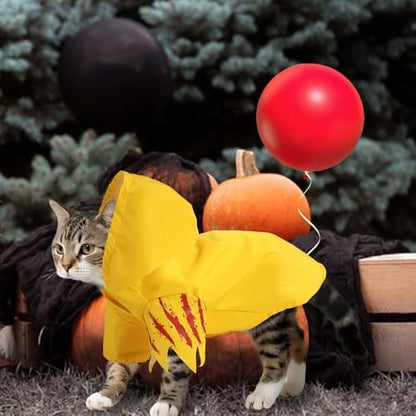 Halloween Dog Costume Bloodstain Hooded Raincoat Red Balloon for Scary Dog - Image 4