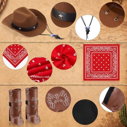 Huhumy 6 Pcs Dog Cowboy Costume Set for Large Dogs - Image 3