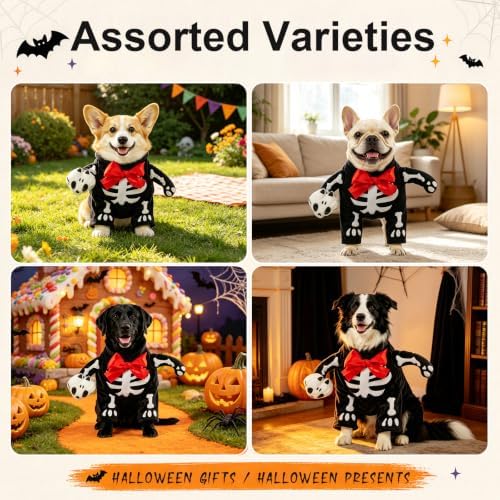 NACOCO Halloween Dog Funny Costume Pet Horror Skeleton Clothes Dog Wonderful Christmas Clothes for Small to Large Dog and Cat(Skeleton,L) - Image 6