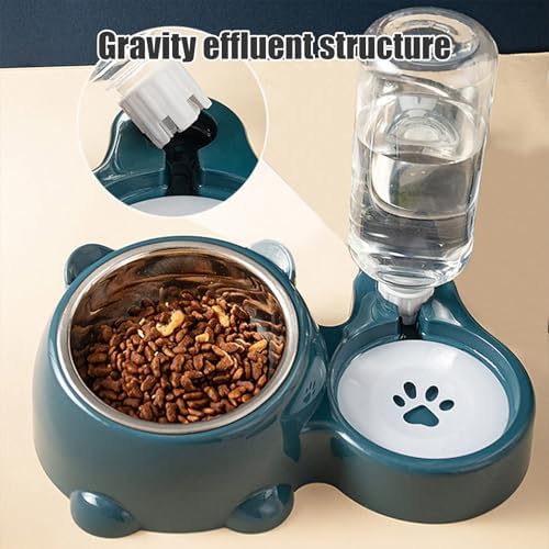 Two-in-One Upgraded Automatic Pets Feeder and Water Dispenser Combo Set, Washable Pet Cat Dog Feeder and Water Dispenser for Small and Medium Pets Cats Dogs #