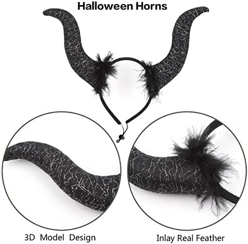 2 Pcs Dog Halloween Costume Set Cat Witch Vampire Cape Devil Horns Hat Holiday Clothes for Cat Puppy Halloween Party Pet Outfits (Red) M - Image 4