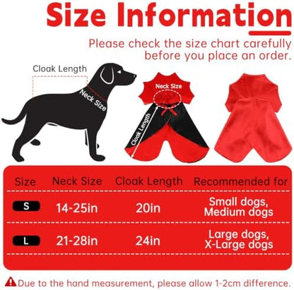 Dog Halloween Costumes for Small Medium Dogs, Dog Vampire Cape Cloak - Image 2