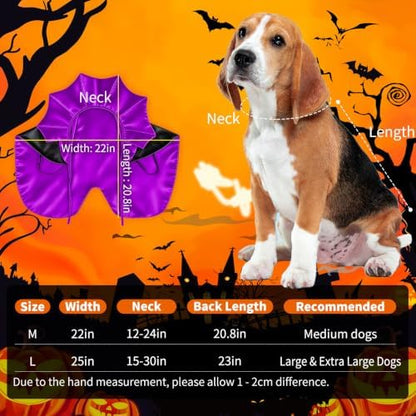 Vampire Cloak Dog Halloween Costumes for Medium Dogs Dog Devil Cape - Image 3