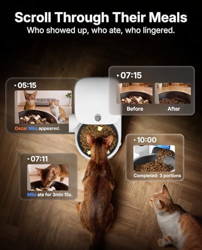 PETKIT Upgraded Multi-Cat Recognition Automatic Cat Feeder with Camera