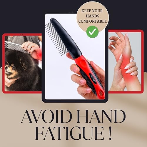 Poodle Comb with Rotating Teeth - 5-in-1 Dog Dematting Tool - Used for Small Size Breeds and Puppies - Cat Comb for Shedding and Deshedding - Image 2