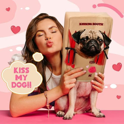 Halloween Dog Kissing Booth Costume Headpiece for Pets, Brown, L/XL - Image 6