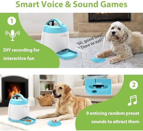 PETGEEK Dog Treat Dispenser Toy, USB-Charged Interactive Toy for IQ Play
