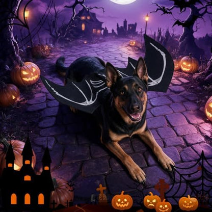 Dog Halloween Bat Wings Costume XL，Pet Halloween Cosplay Apparel XLarge - Image 7