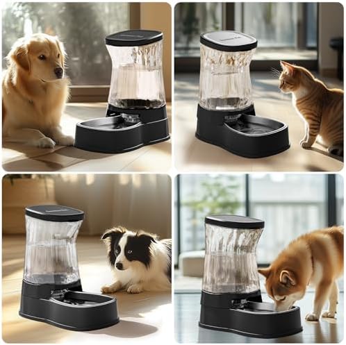 Automatic Dog Water Dispenser, Stainless Steel Bowls Feeder, 100% BPA-Free