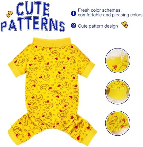 Paiaite Dog Pajamas Onesie: Comfortable Four-Legged Apparel for Small, Medium, & Large Dogs, Polyester Material for Comfort, Wrinkle Resistance, Moisture Wicking, Stretchiness Rotating Duck XL - Image 4