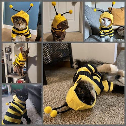 Dog Bee Costume Outfit Bumblebee Hoodie for Small Medium Pet Cat Puppy S - Image 6