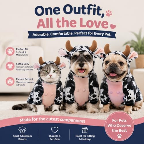 Stitch Dog Costume Dog Clothes for Medium Size pet Cow Costume Pet Halloween Animal Cosplay French Bulldog Funny Halloween Costumes - Image 2