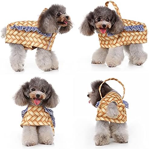Basket Dog Costume for Small Medium Dogs - Halloween Christmas Birthday Party Pet Costume Clothes Outfit - Image 6