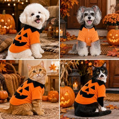 Dog Halloween Costume Pumpkin Pet Outfit Cat Clothes - Image 4