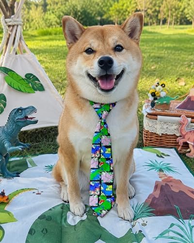 PET SHOW 10 Pack Dinosaur Dog Ties Neckties for Medium Dogs - Image 5
