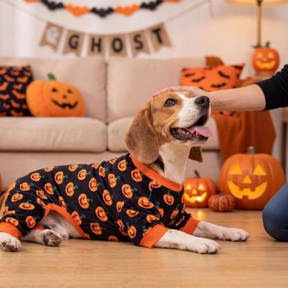 KYEESE Halloween Dog Pajamas for Medium Large Dog Onesie with Pumpkin Print - Image 2