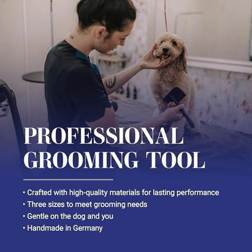Chris Christensen Big K Dog Slicker Brush for Dogs (Goldendoodles, Labradoodles, Poodles), Groom Like a Professional, Fluff Detangle Style, Saves Time Energy, Black, Large - Image 3
