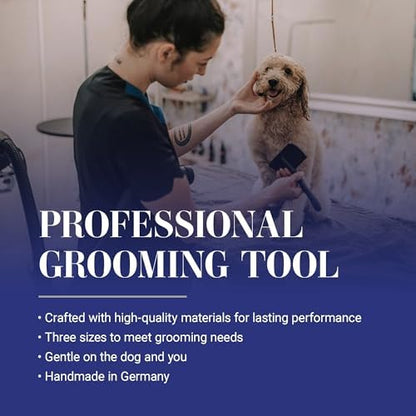 Chris Christensen Big K Dog Slicker Brush for Dogs (Goldendoodles, Labradoodles, Poodles), Groom Like a Professional, Fluff Detangle Style, Saves Time Energy, Black, Medium - Image 3