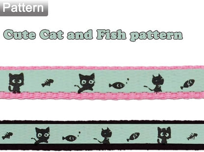 2 Pack Glow in The Dark Cat Collar with Bell Breakaway Safety Cat Puppy Collars with Pendant Black and Pink