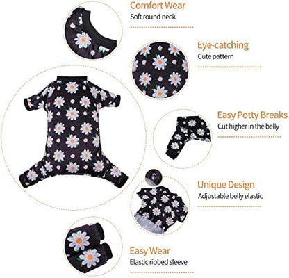 CuteBone Small Dogs Outfit Soft Puppy Onesies Pjs Dog Pajamas Pet Coat Cat Apparel Comfy Doggie Jumpsuit Bodysuit for All Seasons - Image 2
