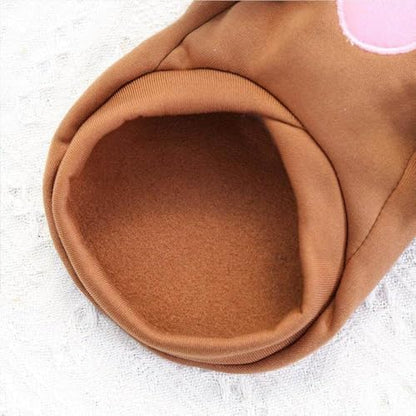 Dog Hoodie Warm Autumn Winter Pet Sweatshirt, Brown Mouse Costume, S - Image 5