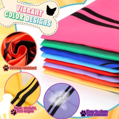 Huhumy 8 Set Crayon Dog Bandanas Costume, Crayon Pet Bandana and Hat Set - Image 3
