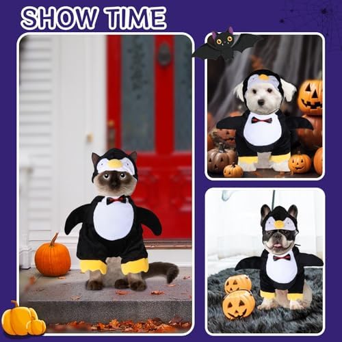DELIFUR Dog Halloween Penguin Costume - Adorable Pet Clothes Animal Cosplay Halloween Costume for Small Dogs Holiday Funny Outfits (Penguin, Small) - Image 5