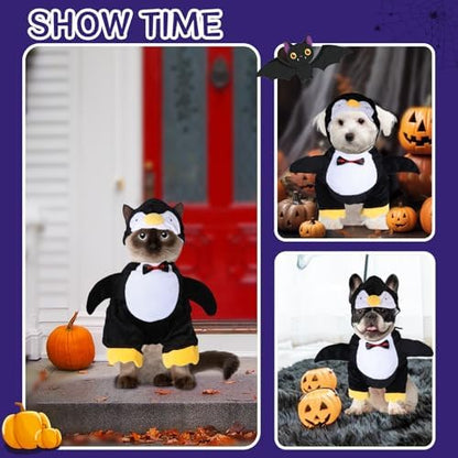 DELIFUR Dog Halloween Penguin Costume - Adorable Pet Clothes Animal Cosplay Halloween Costume for Small Dogs Holiday Funny Outfits (Penguin, Small) - Image 5