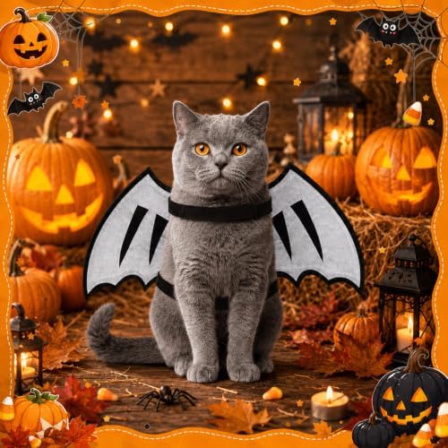 Dog Dragon Wings, Halloween Dragon Costume for Dog Cat, Silver, S - Image 3
