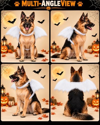Pet Halloween Wings for Dogs & Cats, Adjustable Angel Devil Costume - Image 4