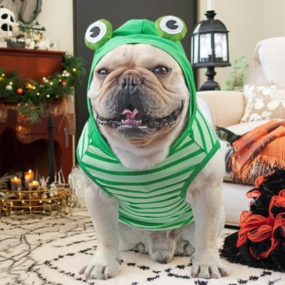 Dog Halloween Costumes Frenchie Clothes Dog Frog Costume - Image 2
