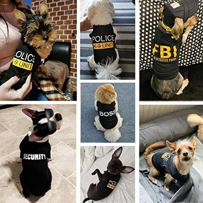 Dog Shirt 4 Pack Pet Clothes K9 Security Boss FBI Vest Costume for Cosplay - Image 7