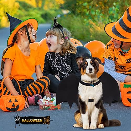 Vivifying Bat Wings for Dog, Adjustable Halloween Pet Bat Costume with Bell for Medium Large Dogs Party Decoration and Cosplay (Large, Black) - Image 5
