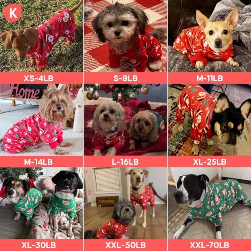 KYEESE Dog Christmas Pajamas for Small Dogs Red Santa Velvet Onesie - Image 6