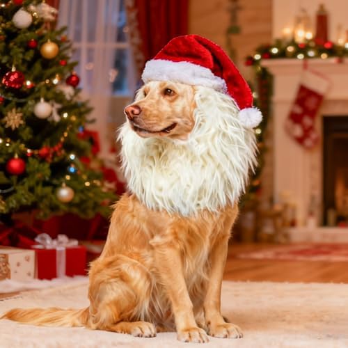 Onmygogo Funny Pet Reindeer Moose Costumes for Dog, Cute Furry Pet Wig for Halloween Christmas, Pet Clothing Accessories - Image 2