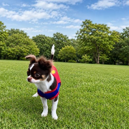 Mighty Supa Man Pet Halloween Costume with Cape - Medium Breed Dog Funny Clothes Outfit Apparel (X-Large) - Image 7
