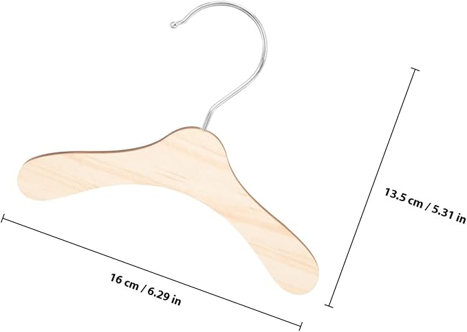 Replaceable Wooden Pet Clothes Hangers 8.66 Inch Small Dog and Cat Hangers Wear-Resistant Household Closet Storage Professional Pet Accessories