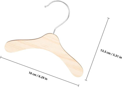 Replaceable Wooden Pet Clothes Hangers 8.66 Inch Small Dog and Cat Hangers Wear-Resistant Household Closet Storage Professional Pet Accessories