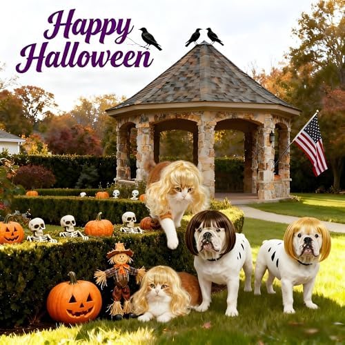 Dog Wig Costume with Adjustable Elastic Band for Small, Medium, Large Pets - Image 6